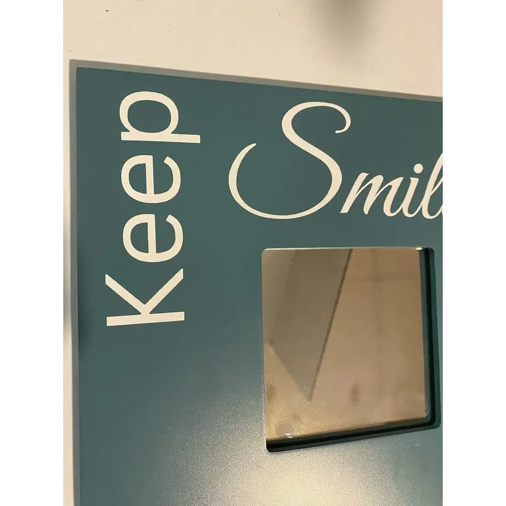 Keep Smiling Square Mirror, Ikea Malma, 10x10 square, Positivity, Self Love